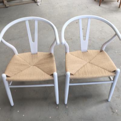 China Rattan Seat Event Banquet Wishbone Chairs Armchair Wood Dining Lounge Relaxed Chairs for sale