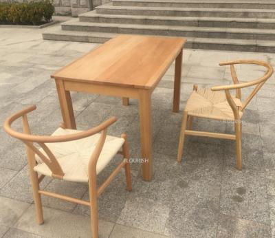 China Rattan Seat Restaurant Table AND Chairs Restaurant Furniture Black Wishbone Y Chairs White Dining Chair for sale