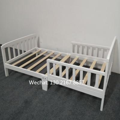 China White Color Living Room Furniture Children Bed Pine Wood Baby Kids Modern Solid Wood Cradle Bed Bed for sale