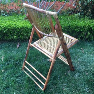 China Modern Wedding Bamboo Folding Chair For Banquet Outdoor Hospitality Folding Bamboo Chair for sale