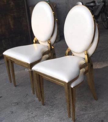 China Stacking Stacking Infinity Stainless Steel Chairs For Banquet Gold Wedding Luxury Event Chairs for sale