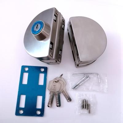 China 201 glass door glass door lock center door lock stainless steel top selling center door lock for sale