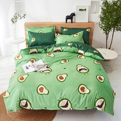 China Nondisposable King Queen 5 Size Bedding Set Duvet Cover Set Korean Bedspread Fish Bedspread Sheet+Duvet+Pillowcase Avocado Bed Linen Set for sale