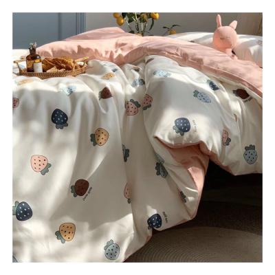 China Nondisposable Good Quality 3 Pcs Cartoon Winter Kids Sheets Bedding Set, Modern Cute 100% Cotton Baby Crib Sheets Bed Set for sale