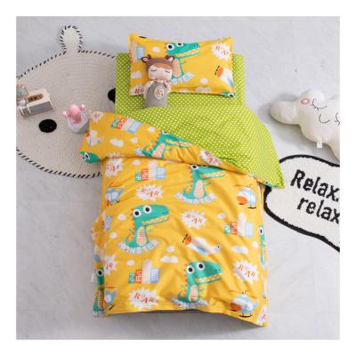 China Wholesale Nondisposable Small Size Baby Crib Comforter Bedding Set,3Pcs Manufacturer Cartoon Cotton Baby Crib Spreads Bedding Set for sale