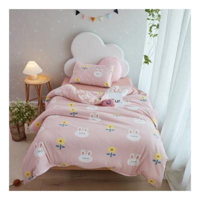 China Good Quality Winter Nondisposable Small Size Cute Kids Bed Sheet Set, 100% Cotton Baby Quilt Cover Bedding Set Soft 3 Pcs for sale