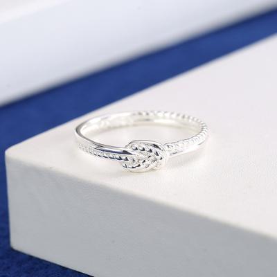 China Fashionable.Popular.Ladies knotted real silver ring for sale