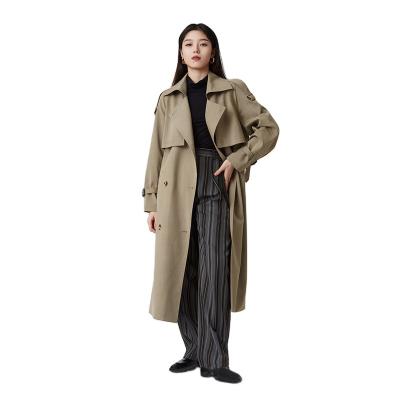 China Jtfur Sustainable Ladies Fashion Long Style Elegant Coat Casual Outwear Women's Trench Coats for sale