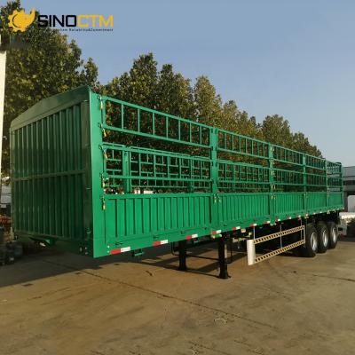 China Liquid Supplier Loading Export 3axles 50T 80T Direct Stake Barrier Semi Trailer Trucks for sale