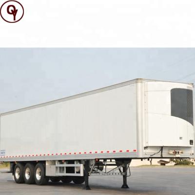 China Flatbed Semi Truck Trailer Container Box Trailer Truck 30-60 Tons 13M Van Semitrailer for sale