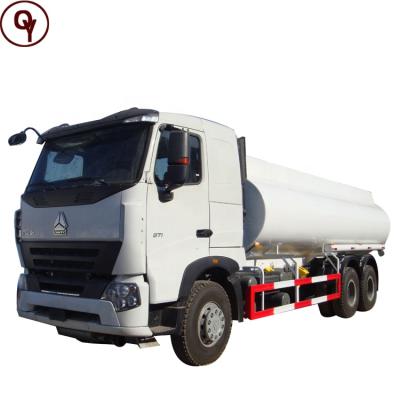 China Q345R Sinotruk Howo A7 High Tension Steel Material 2000 Liters Gasoline and Oil Tank Truck Transport For Sale for sale