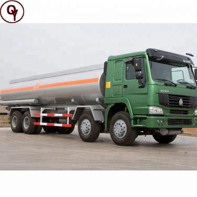 China Q345R Material China HOWO 25000L 30000liters 8X4 12 wheeler oil tank truck high tensile steel specifications for sale