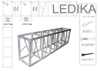 中国 520x760 Mm のでき事のトラス アルミニウム縛るシステム ボルト継手 販売のため