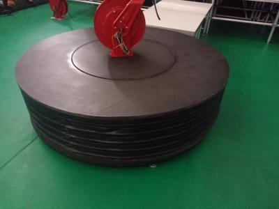 China Heavy Duty Rotating And Lifting Stage System With Black Steel Construction for sale