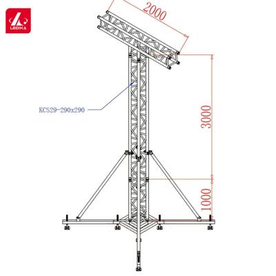 China Stand-Turm-Sprecher-Binder-Anlagenstruktur-Quadrat 300x300mm der hohen Qualität zu verkaufen