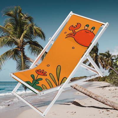 China ADMAX logo 400D oxford fabric portable stable poetable washable customized printing for beach sofa chair aluminum bottom for sale