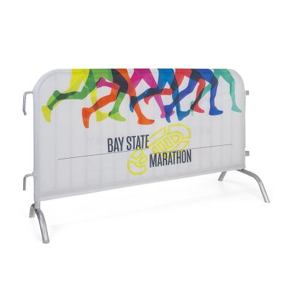 China Promotion Road Safety Vinyl Coated Banner Printed Event Barrier Covers Barricade Printing for sale