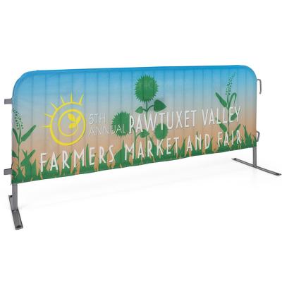 China ADMAX Promotion Traffic Safety Cloth Printed Event Barrier Covers Barricade Printing for sale