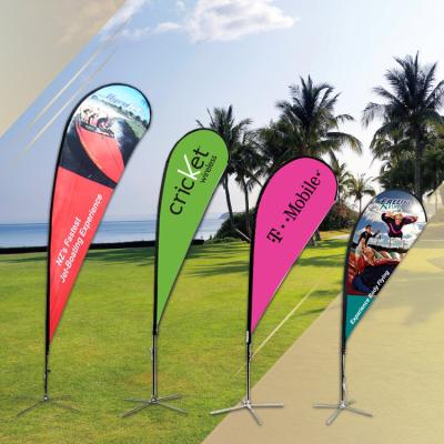 China ADMAX 2M Outdoor Custom Aluminum Beach Teardrop Portable Flyting Flag for sale