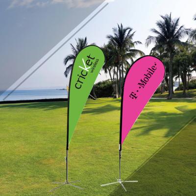 China ADMAX Portable 2M Outdoor Custom Aluminum sublimation beach teardrop flyting flag for promotion for sale