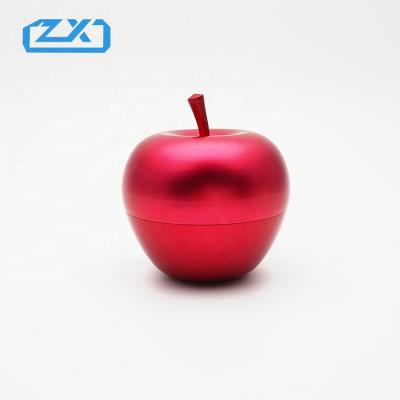 China Apple-shape metal aluminum jewelry box for decoration/gift, anodized aluminum small container in Apple shape for sale