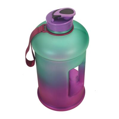 China Viable Durable Large Mouth 2.2L PETG Small Half Gallon Freestanding Water Bottle Jug For Fitness And Bodybuilding for sale