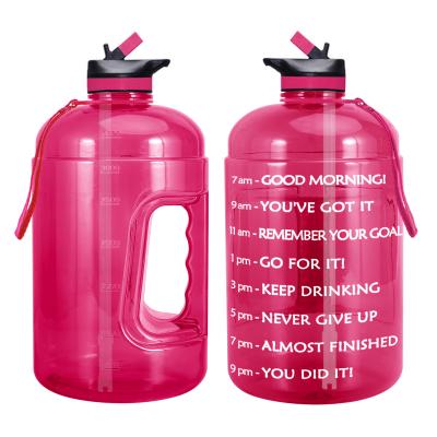 China 1 Gallon 3.78L Water Bottle Eco Friendly Portable Motivational Jug For Outdoor And Workout for sale