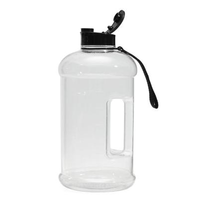 China Half gallon 2.2l large capacity PETG bpa freestanding sports water tank jug container upright shape with leakproof lid for sale