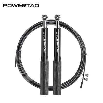 China Aluminum Metal High Speed ​​Weighted Jump Rope With Steel Cable for sale