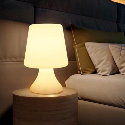 China BSCI Modern Factory Design High Quality Custom Timeless Atmosphere RGB Dimmable Color Changing Wireless Rechargeable LED Table Lamp for sale