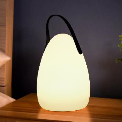 China BSCI Modern Factory Custom Creative Decorative Egg Shape Portable Cordless LED Table Lamp For Indoor/Outdoor for sale