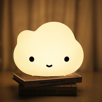 China OEM Modern Home Decor Unique Cloud Shape Dimmer Waterproof Remote Rechargeable IR Resin Color Changing Atmosphere RGB Table Lamp for sale