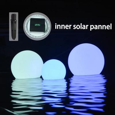 China BSCI Factory Custom Waterproof Energy Saving IP67 Solar Powered Outdoor Garden Pool Water Floating RGB LED Ball Light for sale