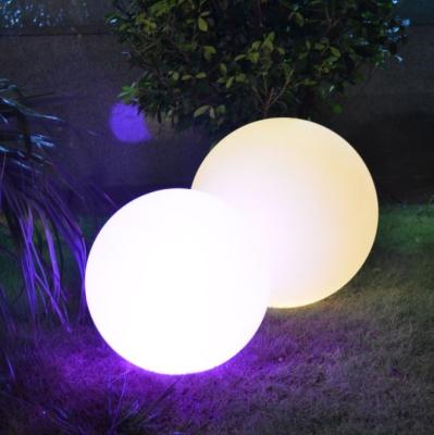 China Garden Custom IP67 Simple Spherical Shape Pool Floating LED Remote Control Magic Full Color Rotating Light Plastic Ball for sale