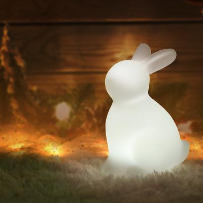 China Modern Custom Cute Rabbit Led Night Lights Kids Room Baby Nursery Battery Table Desk Lamp for sale