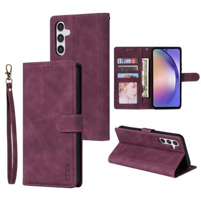 China With Stand Wallet Magnetic Flip With Card Slot Leather Case For Samsung Galaxy S23 Ultra S22 S21 Plus S20 Fe A13 A14 A34 A52 A53 A54 A71 for sale