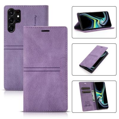 China With Magnetic Fe S10 Galaxy S23 S22 Ultra S21 S20 Flip Leather Case For Stand Wallet Fantasy Suction Samsung Plus A13 A14 A34 A53 A54 for sale