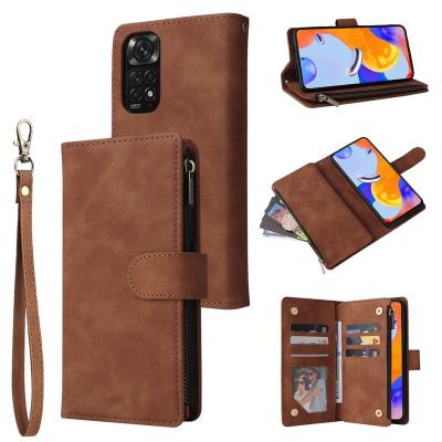 China With Stand Wallet Multi-card Luxury Zipper Flip Leather Case For Xiaomi Redmi note 12S 12 pro 11 10S 9 8T 7 10C 9A 9C Poco X5 pro M5 12T for sale