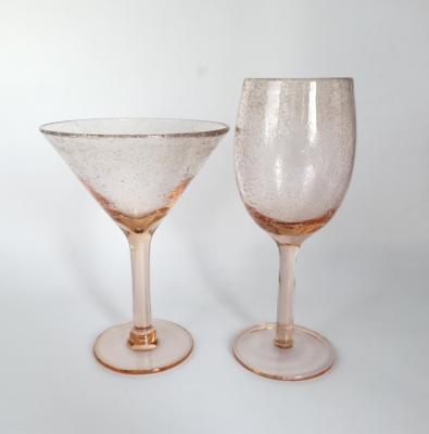 China Vintage Amber Colored Wine Glass COLORED Goblets for sale