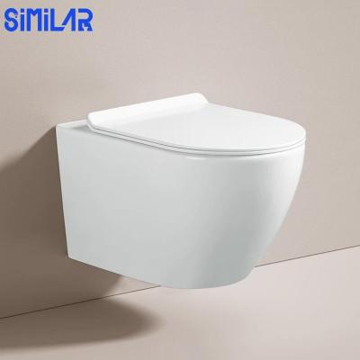 China Concealed Tank SIMILAR Factory European Popular White Wall Mounted Toilets for sale