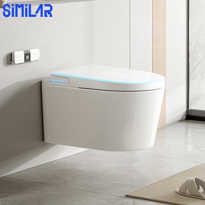 China Automatic Operation SIMILAR Factory Wall Mounted Tankeless Remote Electric Automatic Flush Wc Bowl Bidet for sale