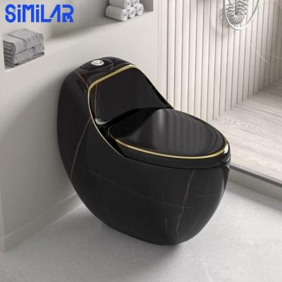 China Dual-Flush SIMILAR Factory Wholesale Bathroom Black Marble Color Toilets for sale