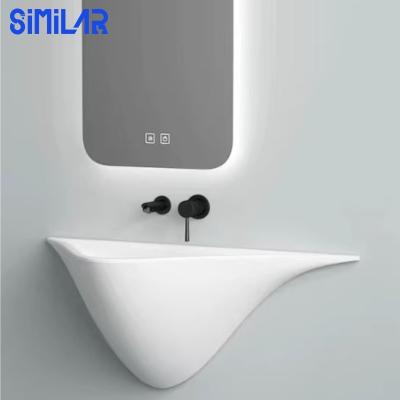 China Modern SIMILAR Ceramic Wall Hung Face Basin Sink Wall Mounted Wash Hand Basin for sale