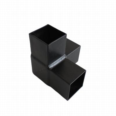 China Wood Corner Bracket OEM ODM Service Tube Fabrication Welding Customize Pergola Corner Bracket Black Painted Square Pipe Connection for sale