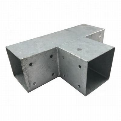 China Wildly Use OEM ODM Custom Steel Arm Pergola Corner Bracket For 6X6 Posts Wood for sale