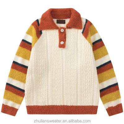 China Anti-wrinkle Custom Fashion Fall And Winter New Thickened Mohair Knit Pullover Casual Business Sweater for sale