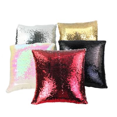 China Magic Flip Mermaid Sequin Pillow Case Anti Dust Mite Picture Pillow Cover Custom Logo Case Festival Gifts Sublimation Pillow for sale