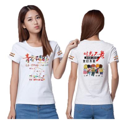 China Anti-wrinkle sublimation blank T-shirt, cotton DIY color printing long-sleeved short-sleeved modal photos can be custom heat transfer logo for sale