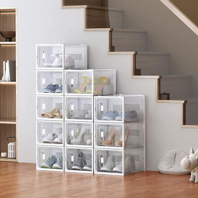 China New multi-functional thickened anti-oxidation shoe storage box transparent plastic dustproof storage box for sale