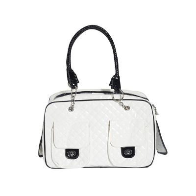 China High Quality Breathable Mesh Pu Glossy Classic Multilayer White Black Multi-Layer Pet Bag for sale